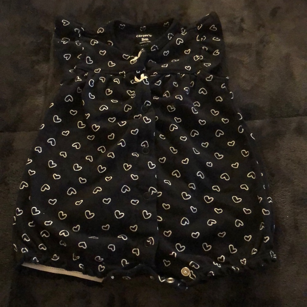 Girls 3 month heart romper